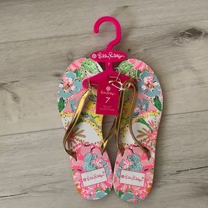Brand NWT Lilly Pulitzer for Target flip flops! Sz 7.  No longer available!